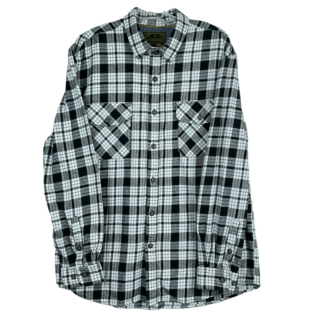 Anchorage Expedition Men’s Shirt XL Blue Plaid Brawny Flannel Long Sleeve Heavy